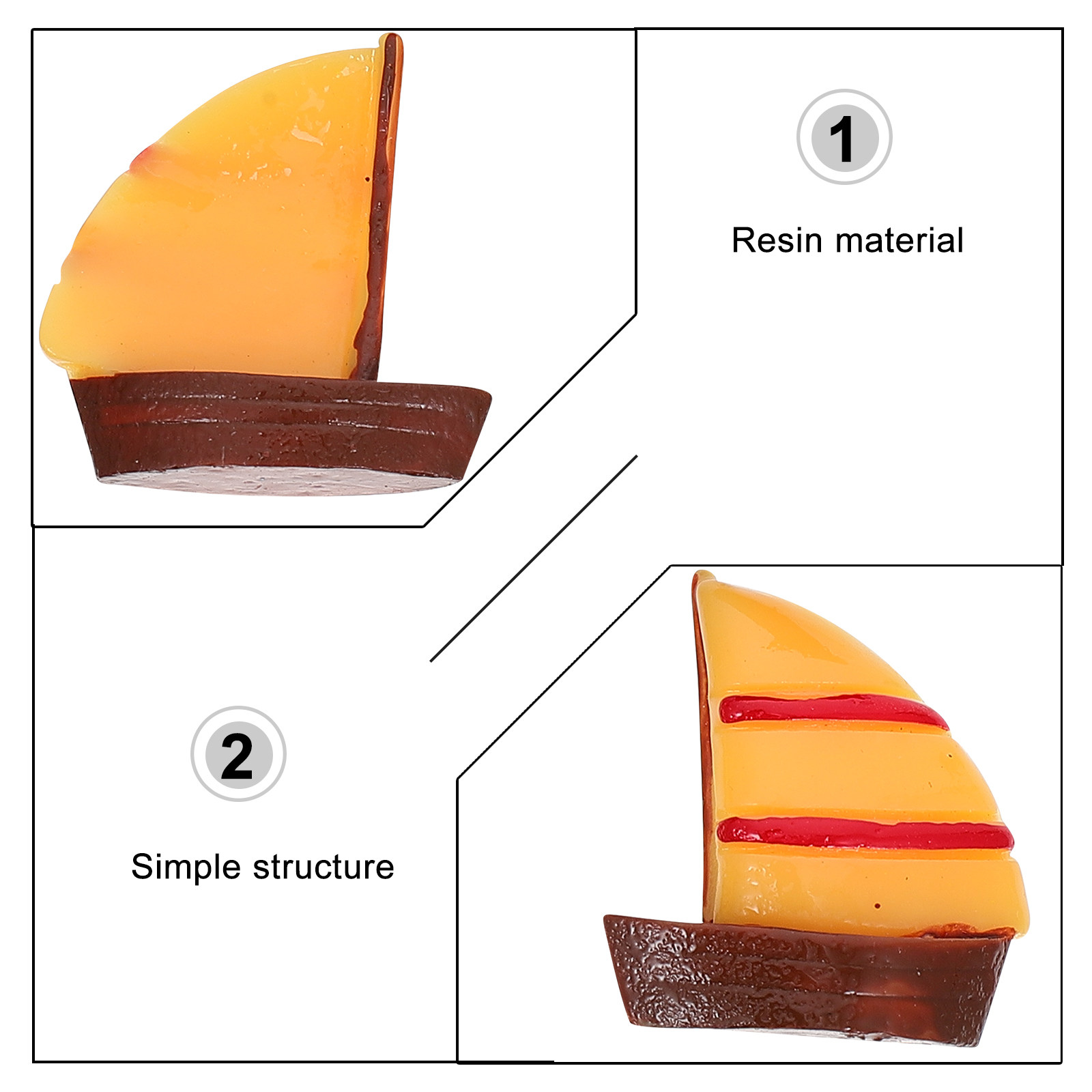 15pcs Mini Sailboat Ornament R - Marine Fish Tank 评论和价格